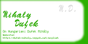 mihaly dufek business card